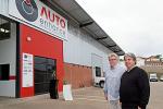 Alan Dryburgh (left),Regional broker manager for JHI Properties and Kevin White, chief financial officer for Autovest, seen in Capital Park, Mount Edgecombe, at the new premises for Auto Enhance fitment centre.