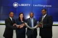 Seen at the JSE listing, Thabo Dloti – Group Chief Executive for Liberty, Amelia Beattie – CEO Liberty Two Degress, Peter Moyo – Chairman of Liberty Two Degrees and Seelan Goobalsamy – CEO Stanlib Asset Management