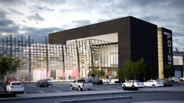 An evening artist’s impression of what the new entrance of East Rand Galleria in Boksburg will look like after it undergoes a R411 million upgrade and is to be renamed East Point.