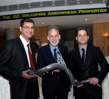 Mark Kaplan, COO (Left) of Arrowhead, Gerald Leissner, CEO (centre)  and  Imraan Suleman, CFO