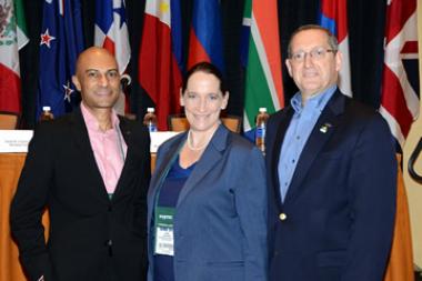 SAPOA CEO, Neil Gopal; SAPOA President, Amelia Beattie and, Henry Chamberlain, President and Chief Operating Officer of the Building Owners’ and Managers’ Association (BOMA) seen at the recent BOMA Annual Conference in Orlando, Florida. 