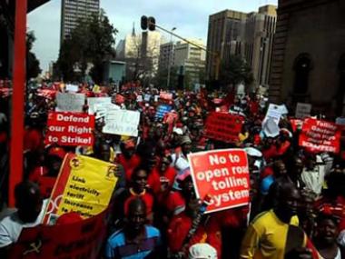 On March 7 2012, Cosatu held a nation-wide protest against e-tolling.